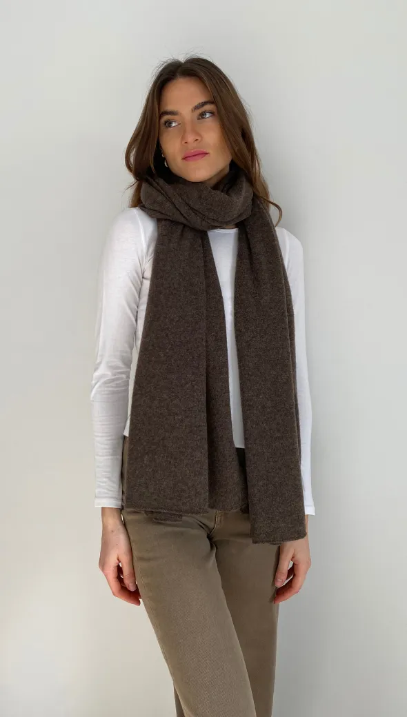 CASHMERE TRAVEL WRAP - BARK