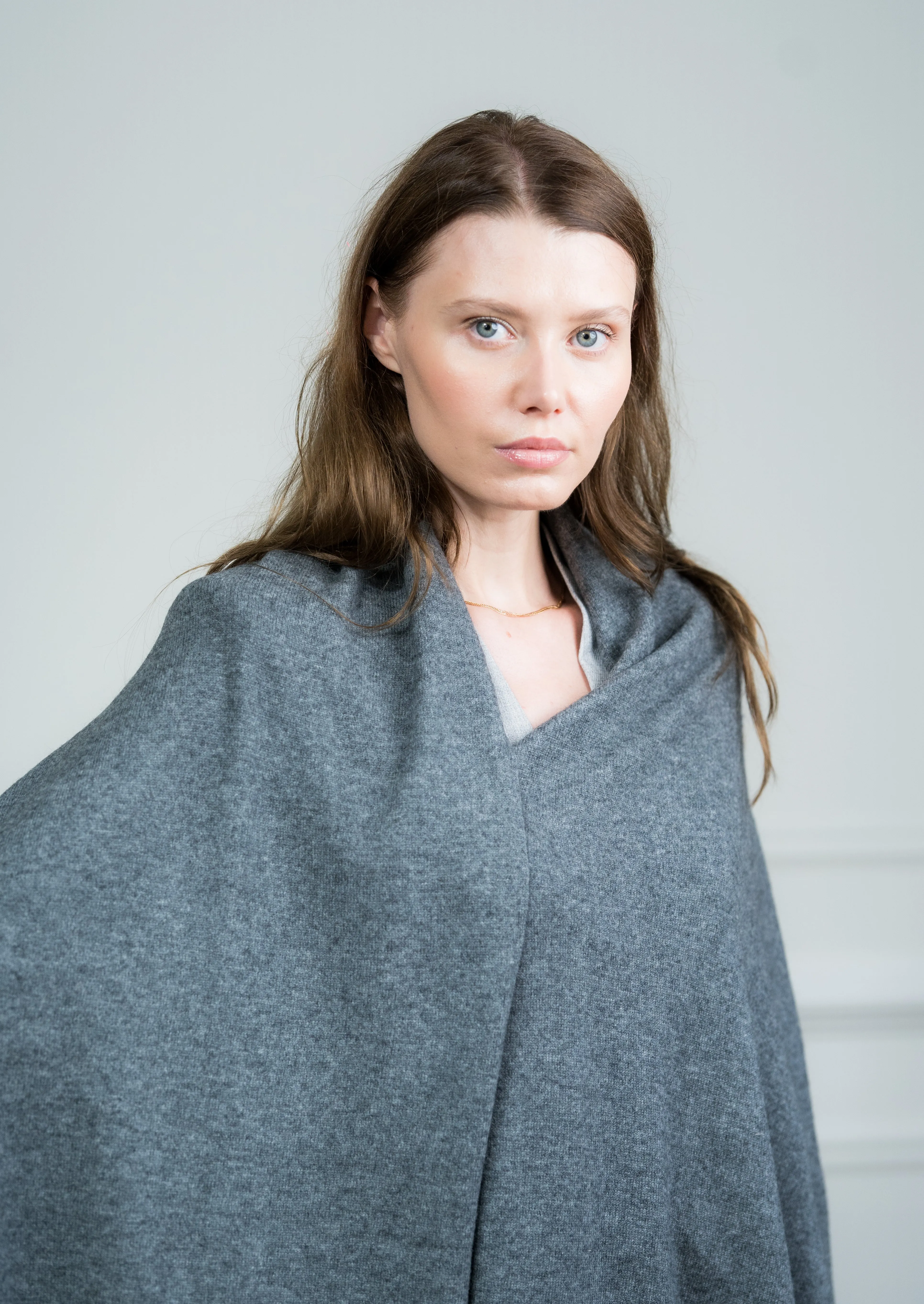 Charcoal Cashmere Travel Wrap