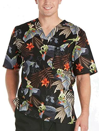 Cherokee Tooniforms 6876C Unisex V-Neck Scrub Top Print