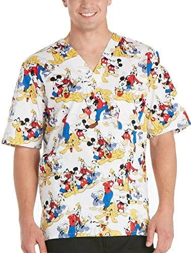 Cherokee Tooniforms 6876C Unisex V-Neck Scrub Top Print