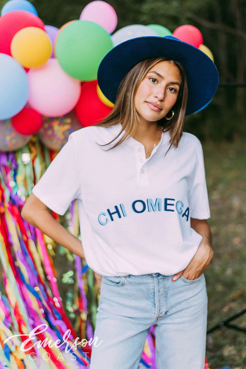 Chi Omega Simple PR Henley