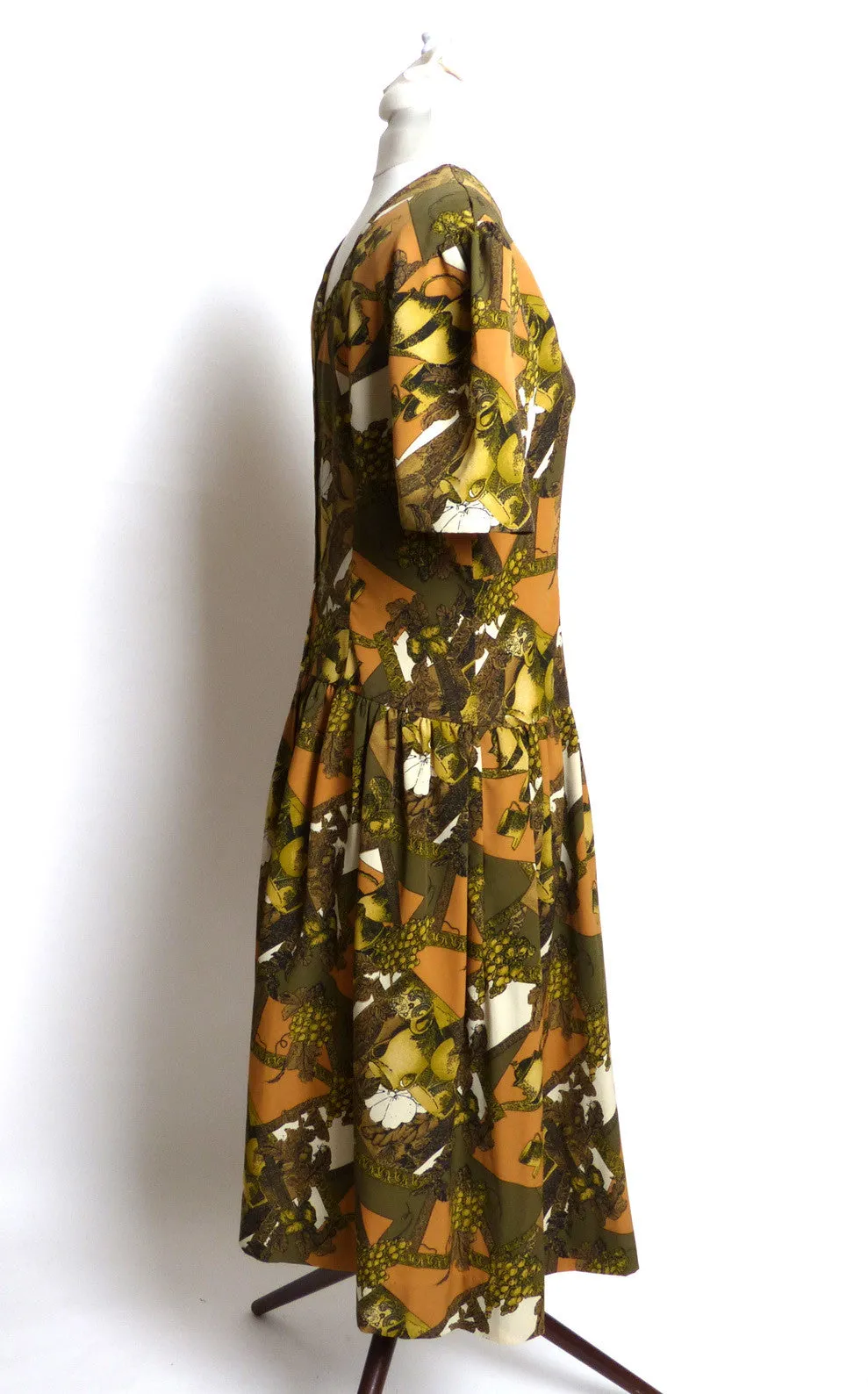 Circa 1960s Silk "Tea Time" Dress