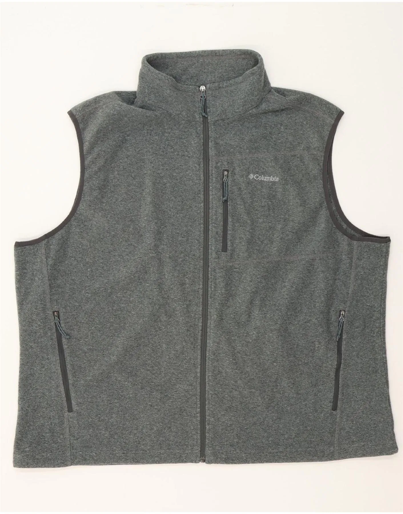 COLUMBIA Mens Fleece Gilet UK 48 4XL Grey Polyester