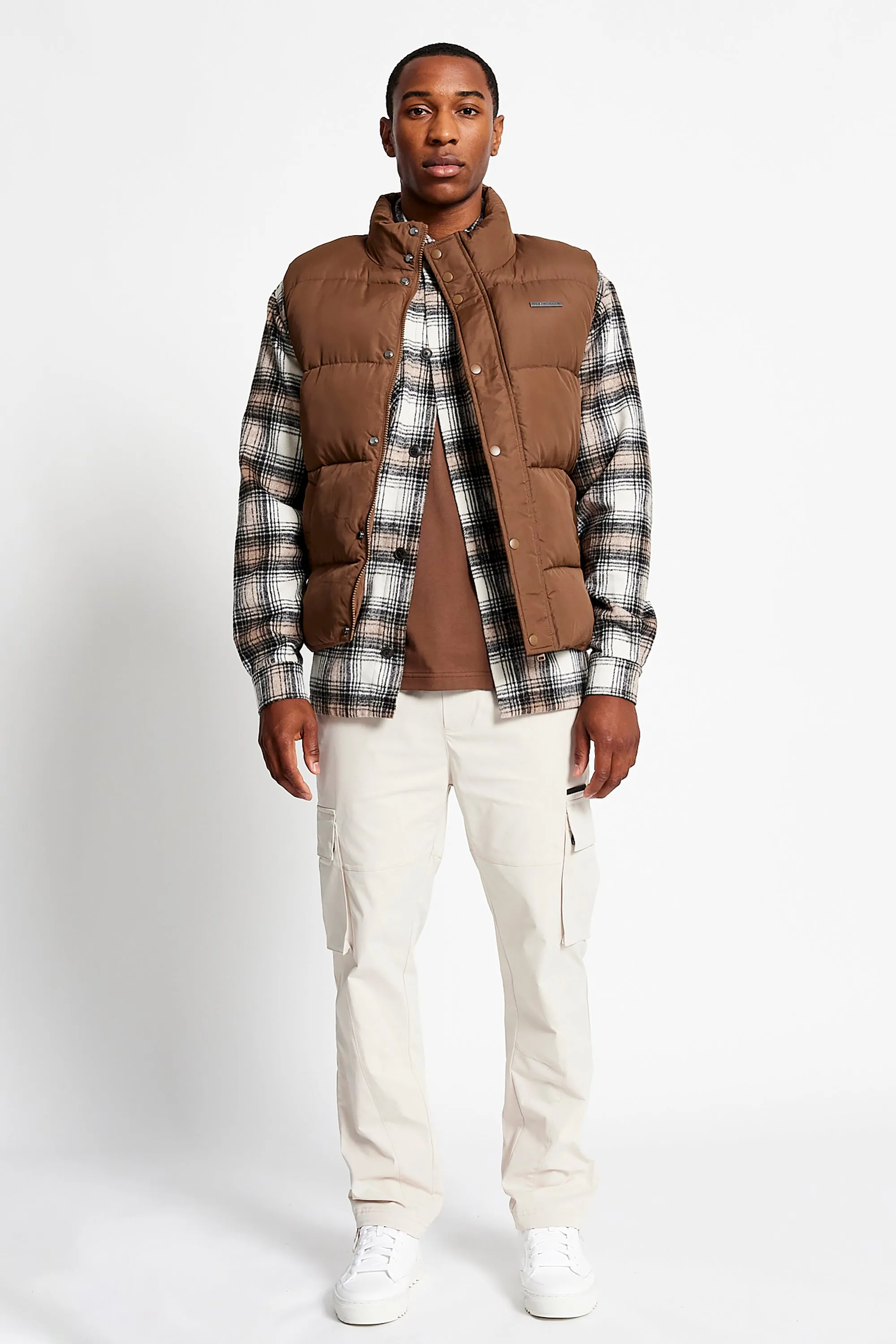 Coney Quilted Vest - Chocolate