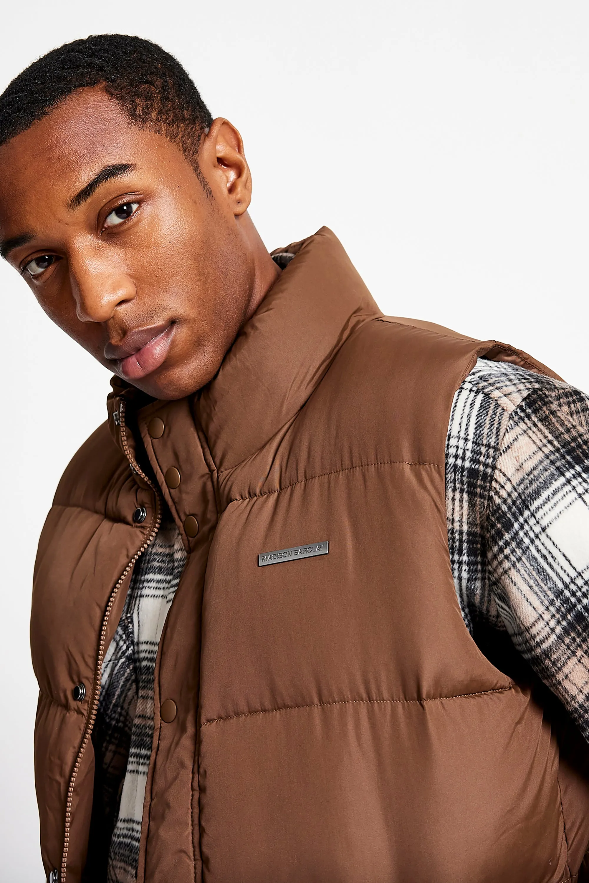 Coney Quilted Vest - Chocolate