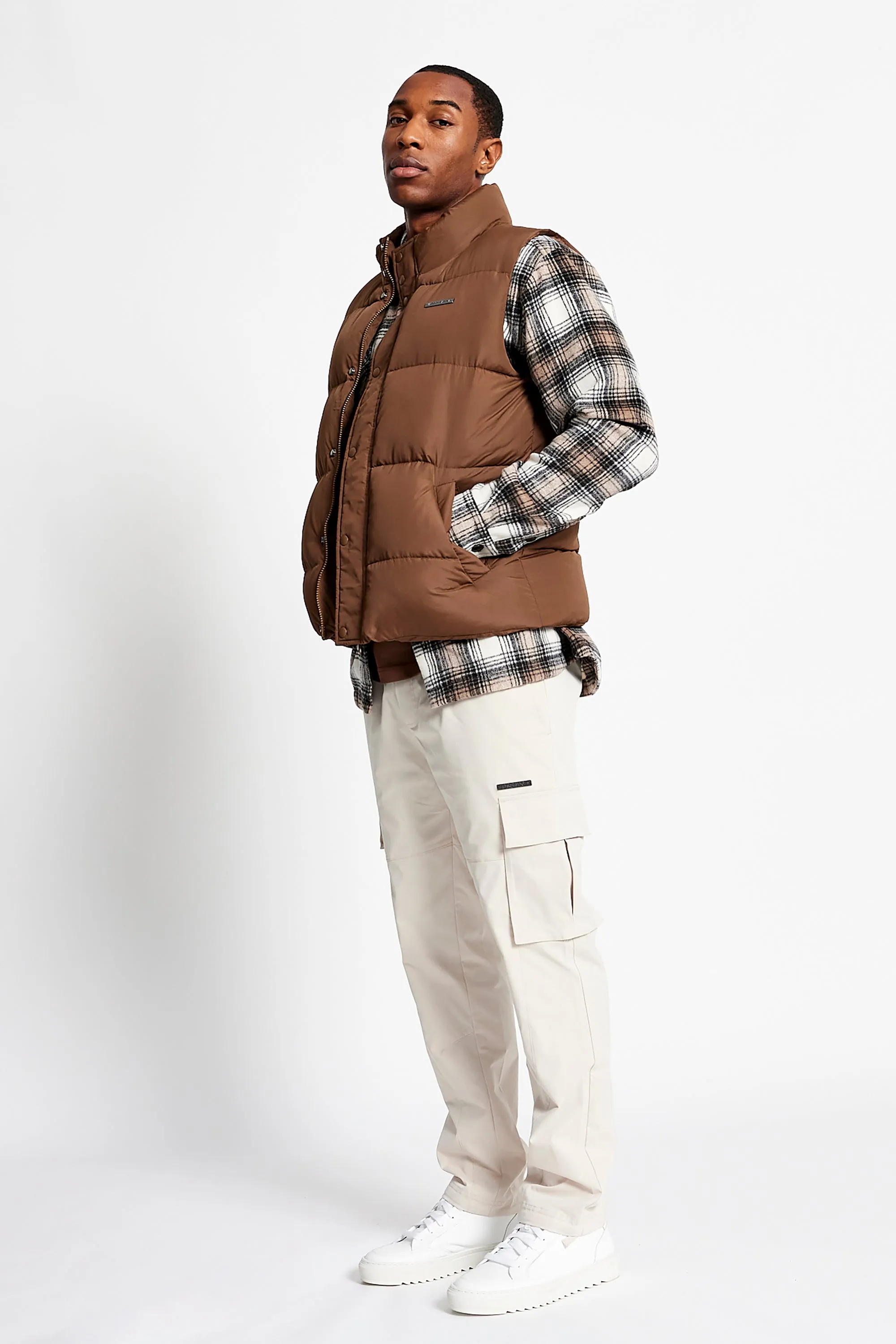 Coney Quilted Vest - Chocolate