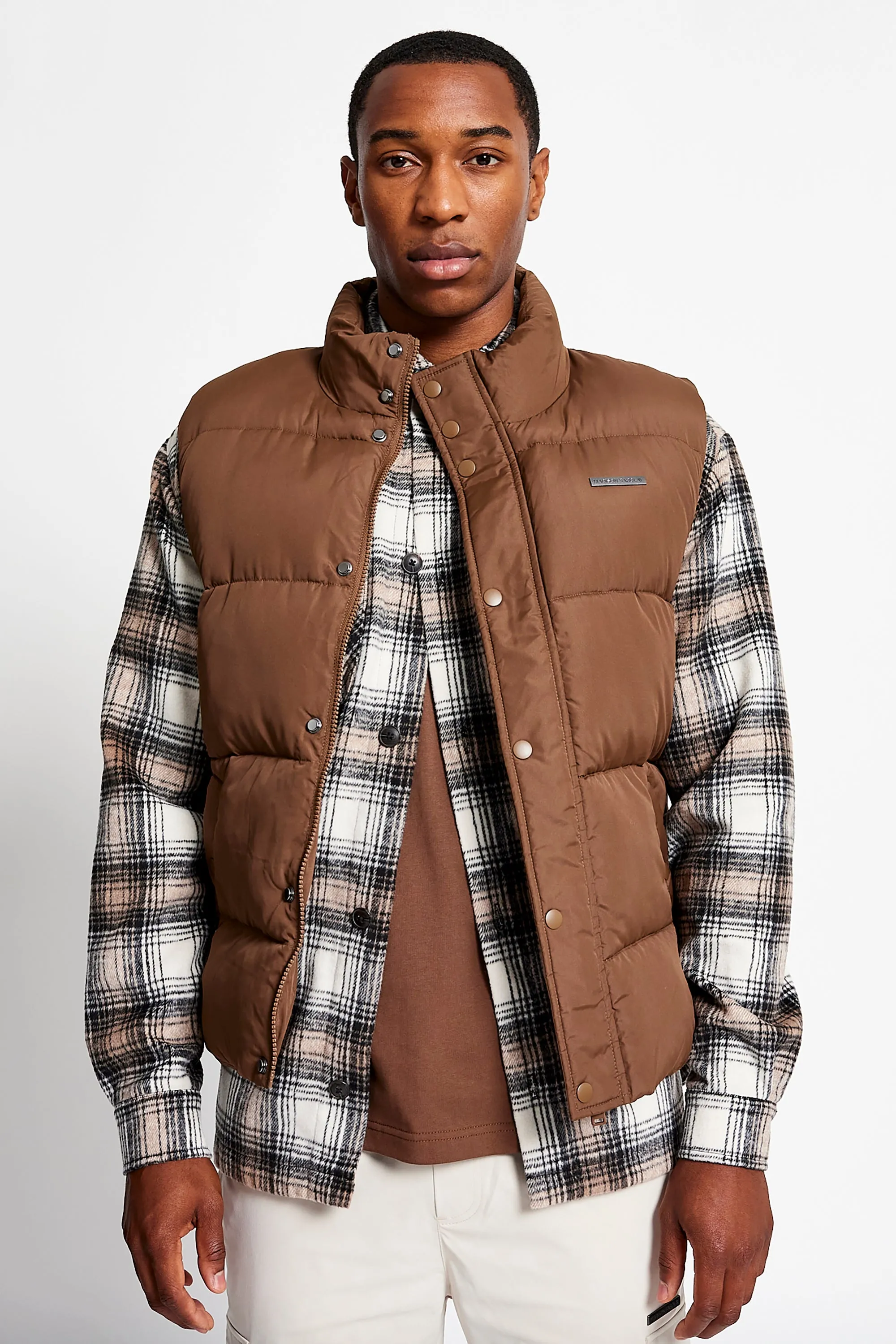 Coney Quilted Vest - Chocolate