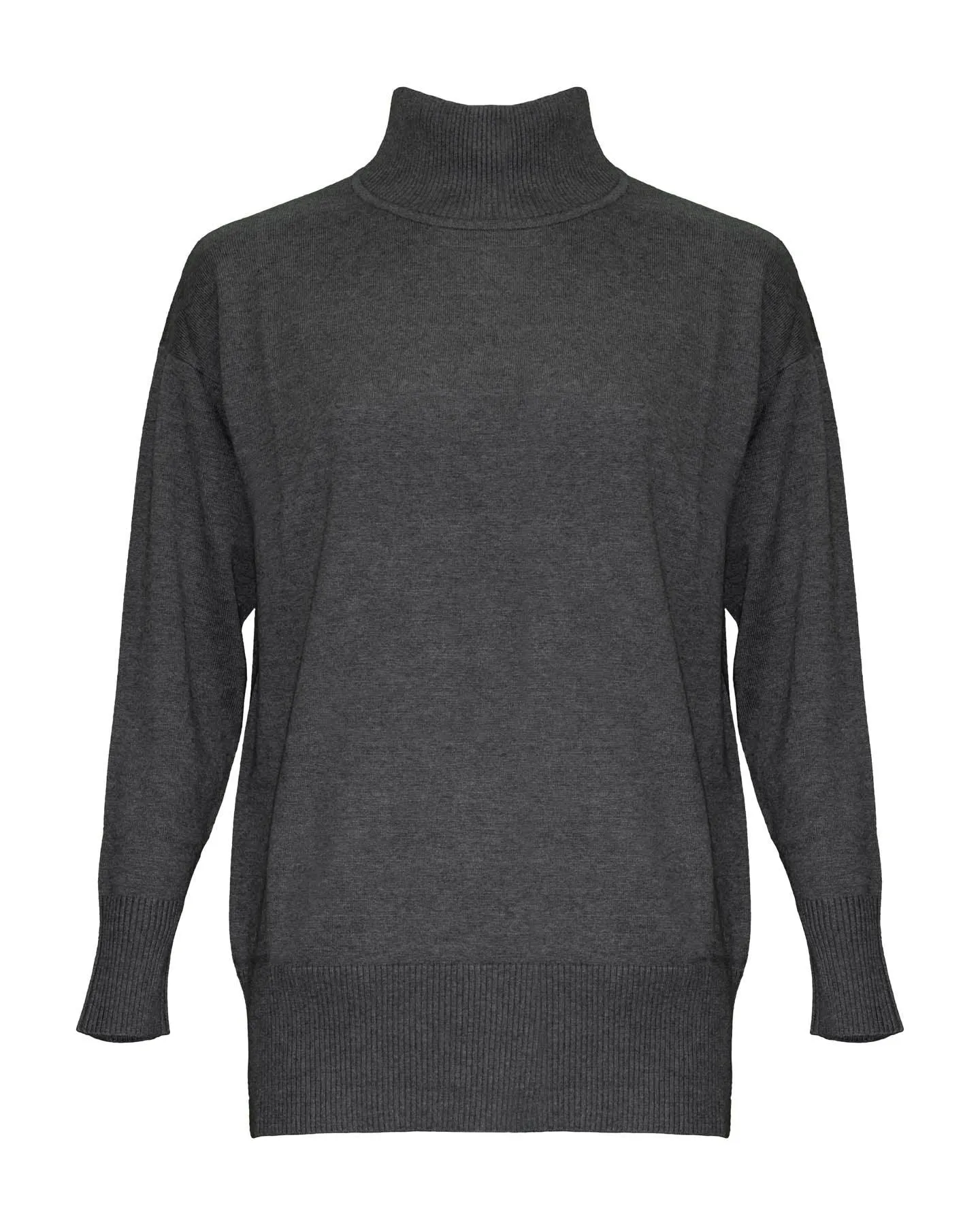 Cotton Blend Funnel Tunic