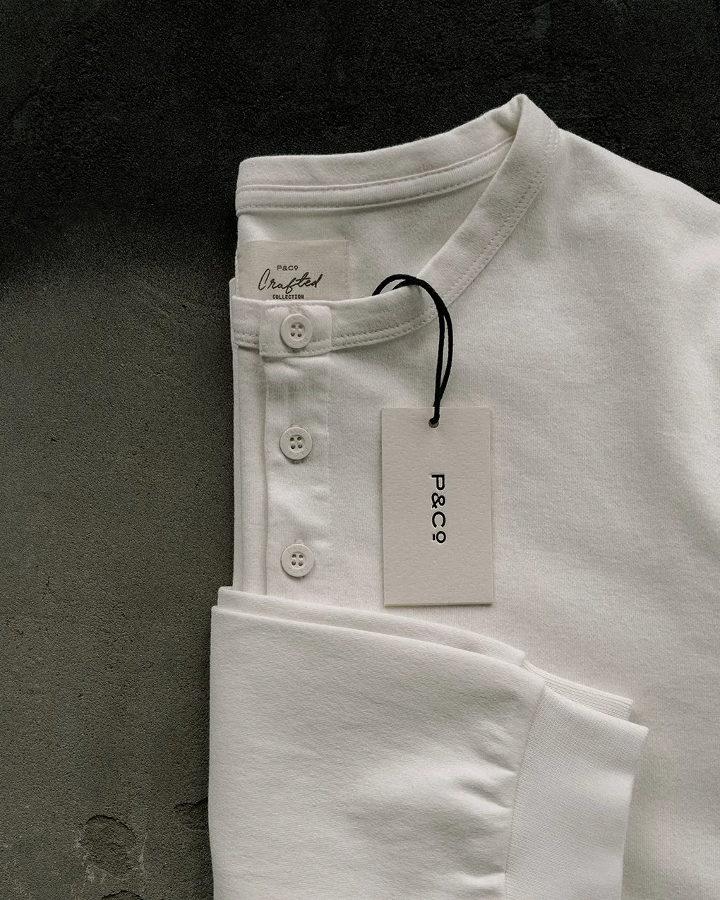 Crafted Heavyweight Henley - Off White