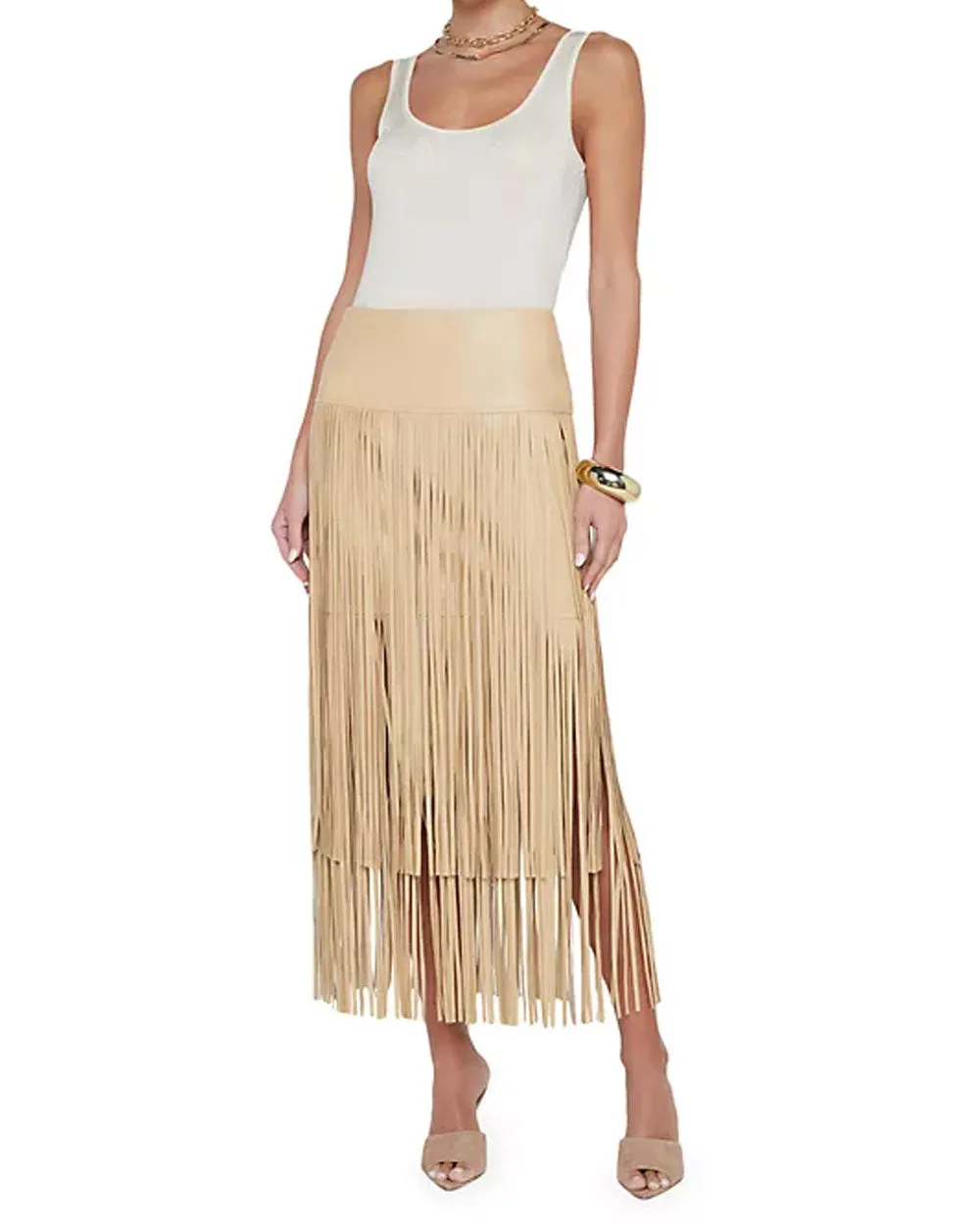 Croissant Karolina Fringe Skirt