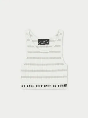 CTRE KNIT CROP TOP - BEIGE