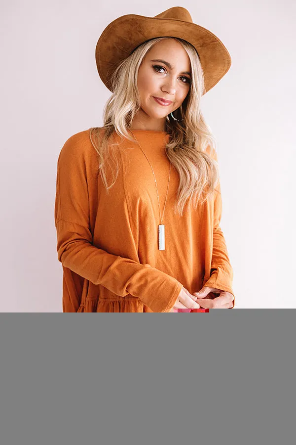 Cuddle Crush Shift Top in Pumpkin