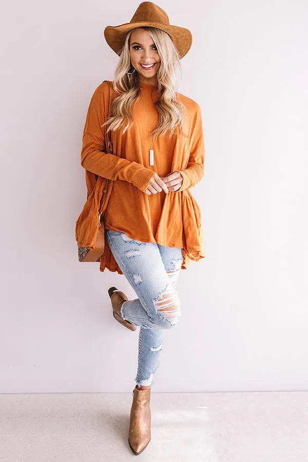 Cuddle Crush Shift Top in Pumpkin