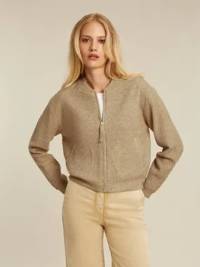 Daan cardigan - Camel heather