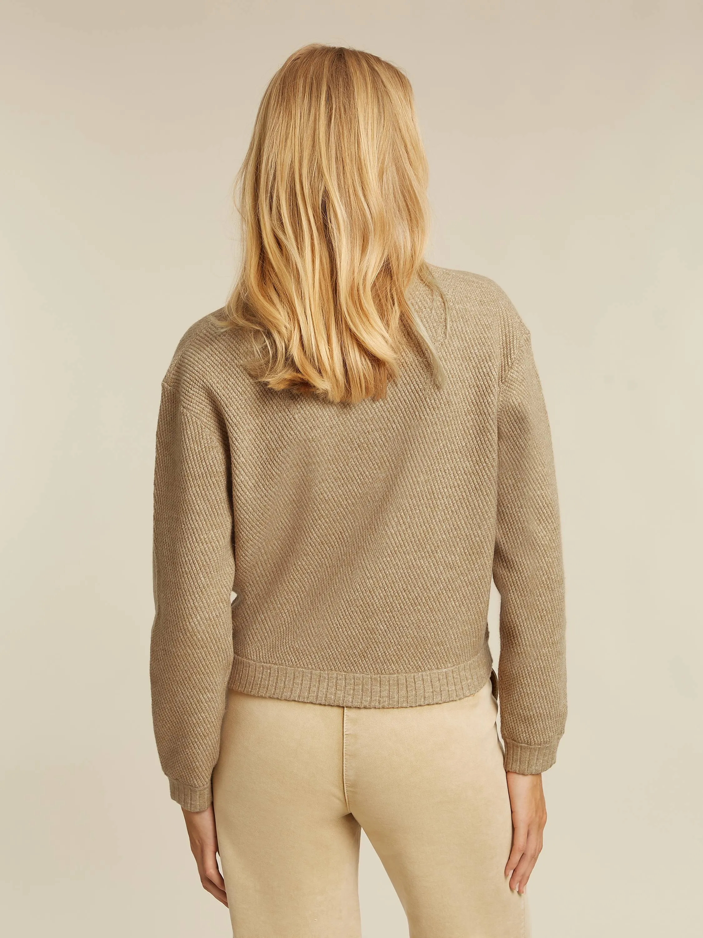 Daan cardigan - Camel heather