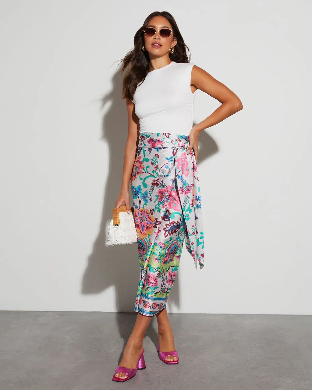 Darla Floral Midi Skirt