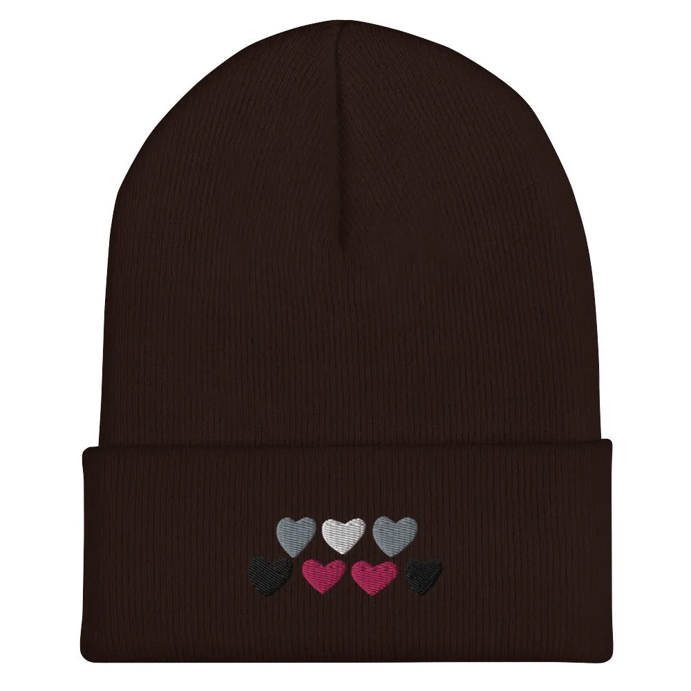 Demigirl Pride Hearts Beanie