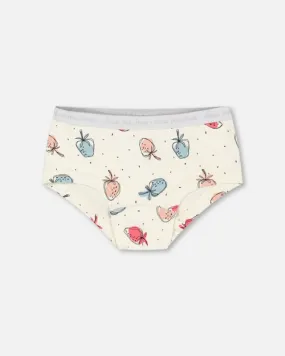 Deux Par Deux Boyshort Pantie - Strawberries