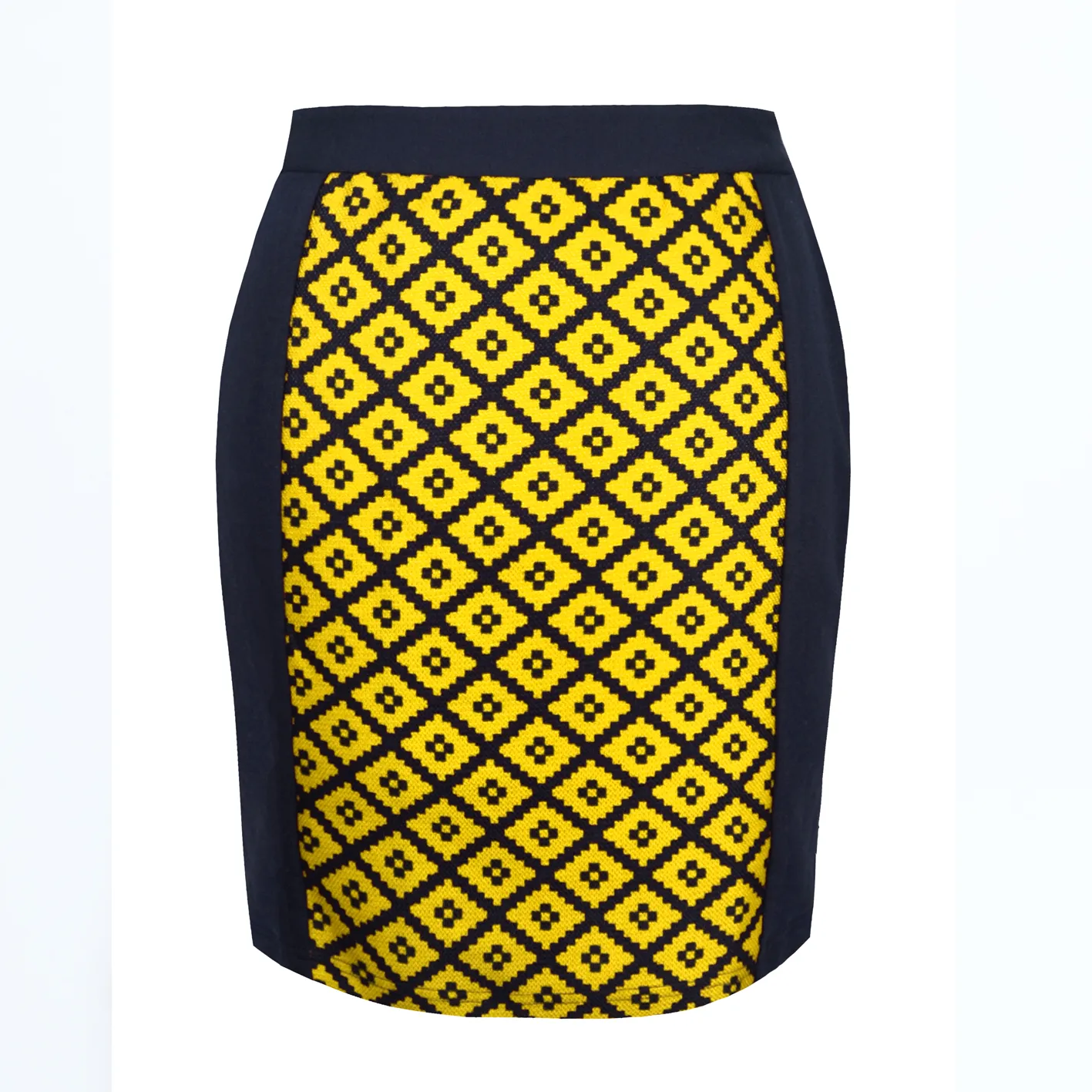 Diamond print skirt in Yellow