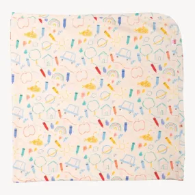 doodle pop modal baby blanket