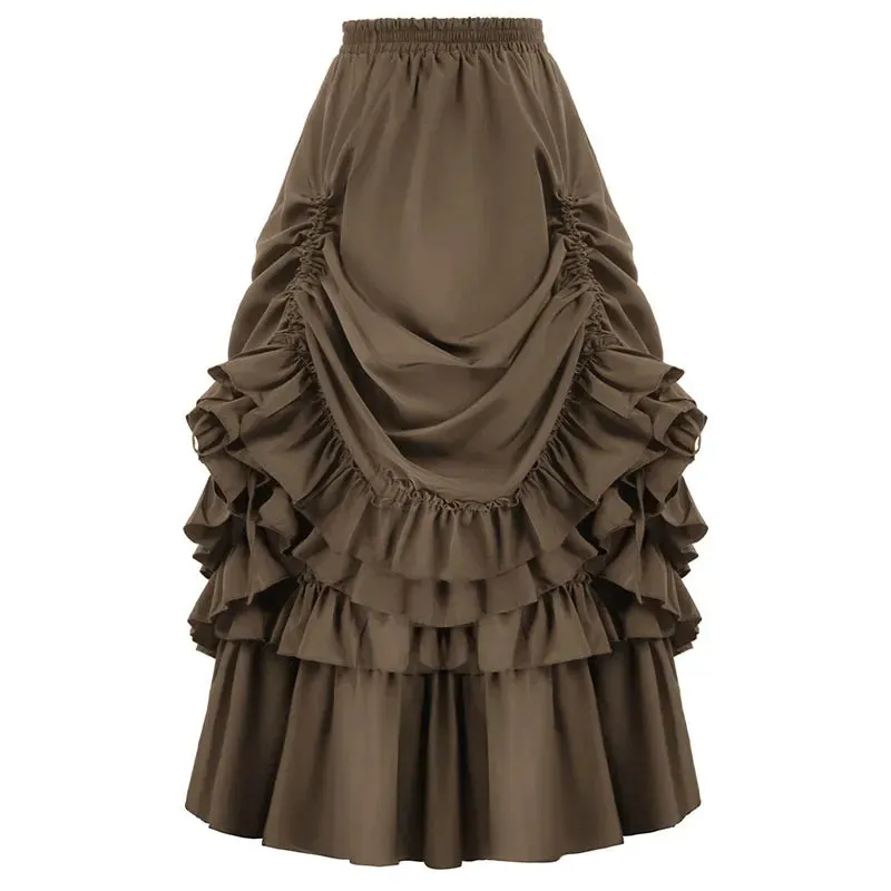 Drapery- the Cinched and Draped Victorian Inspired Full Skirt 3 Colors