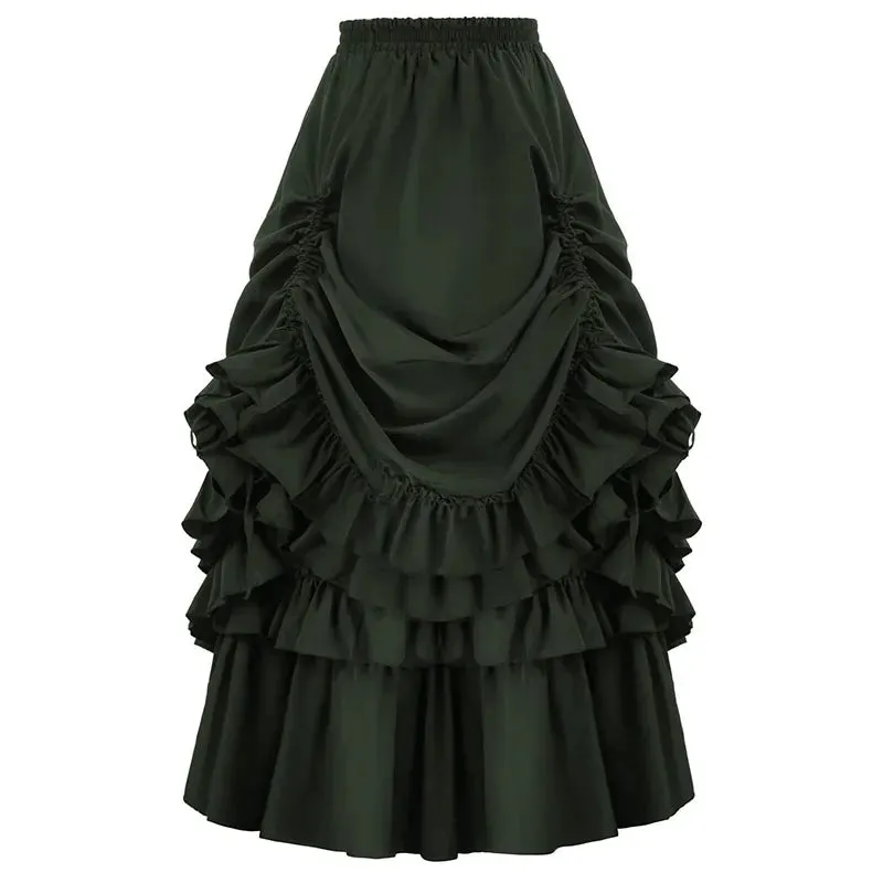 Drapery- the Cinched and Draped Victorian Inspired Full Skirt 3 Colors