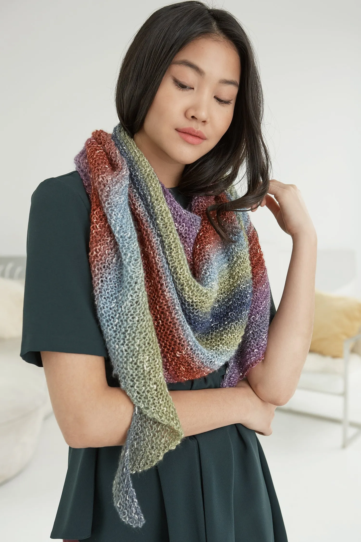 Easy Shaped Shawl (Knit) - Version 2