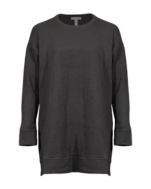 Eileen Fisher Slubby Rib Knit Crew Neck Tunic