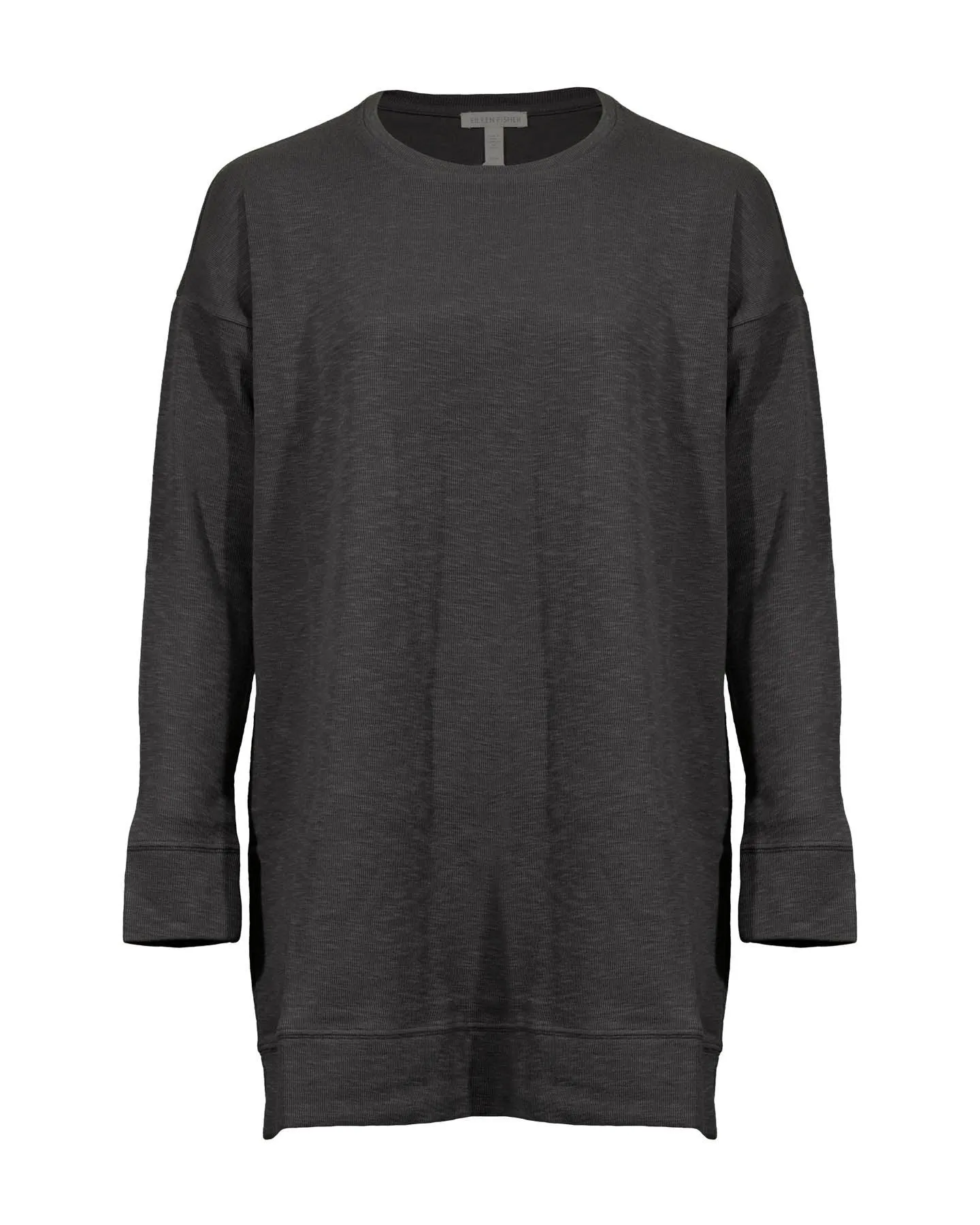 Eileen Fisher Slubby Rib Knit Crew Neck Tunic