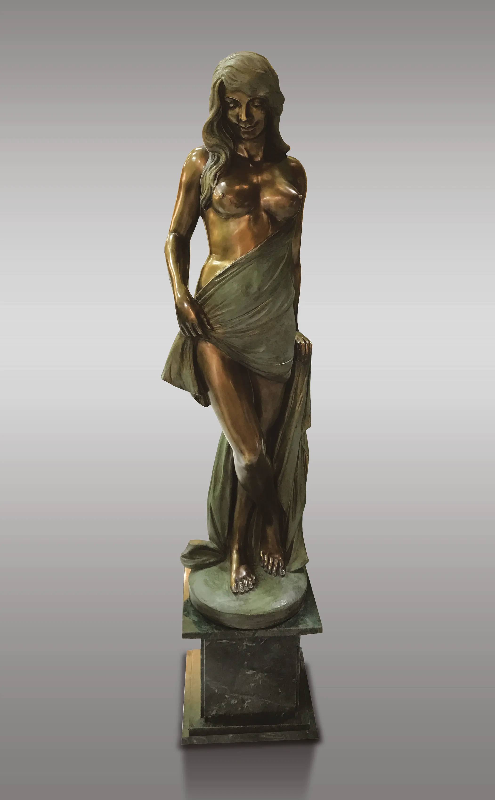 Female Nude Bronze Statue (Large)