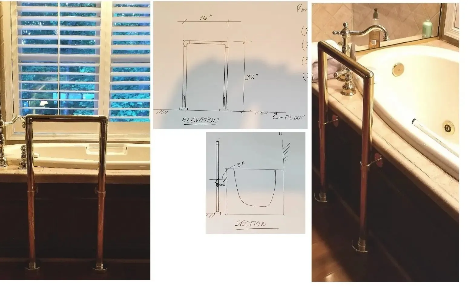 Flat Center Post For 1-1/2" Tubing