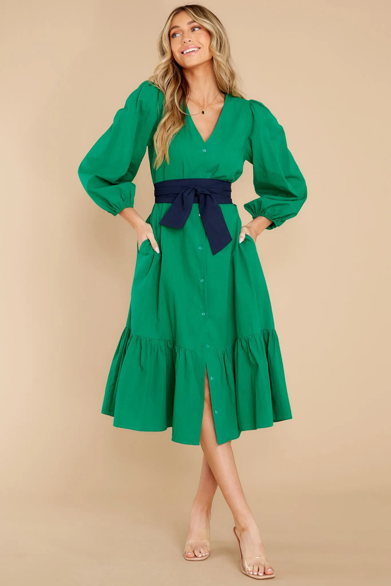 Friend Zone Emerald Midi Dress