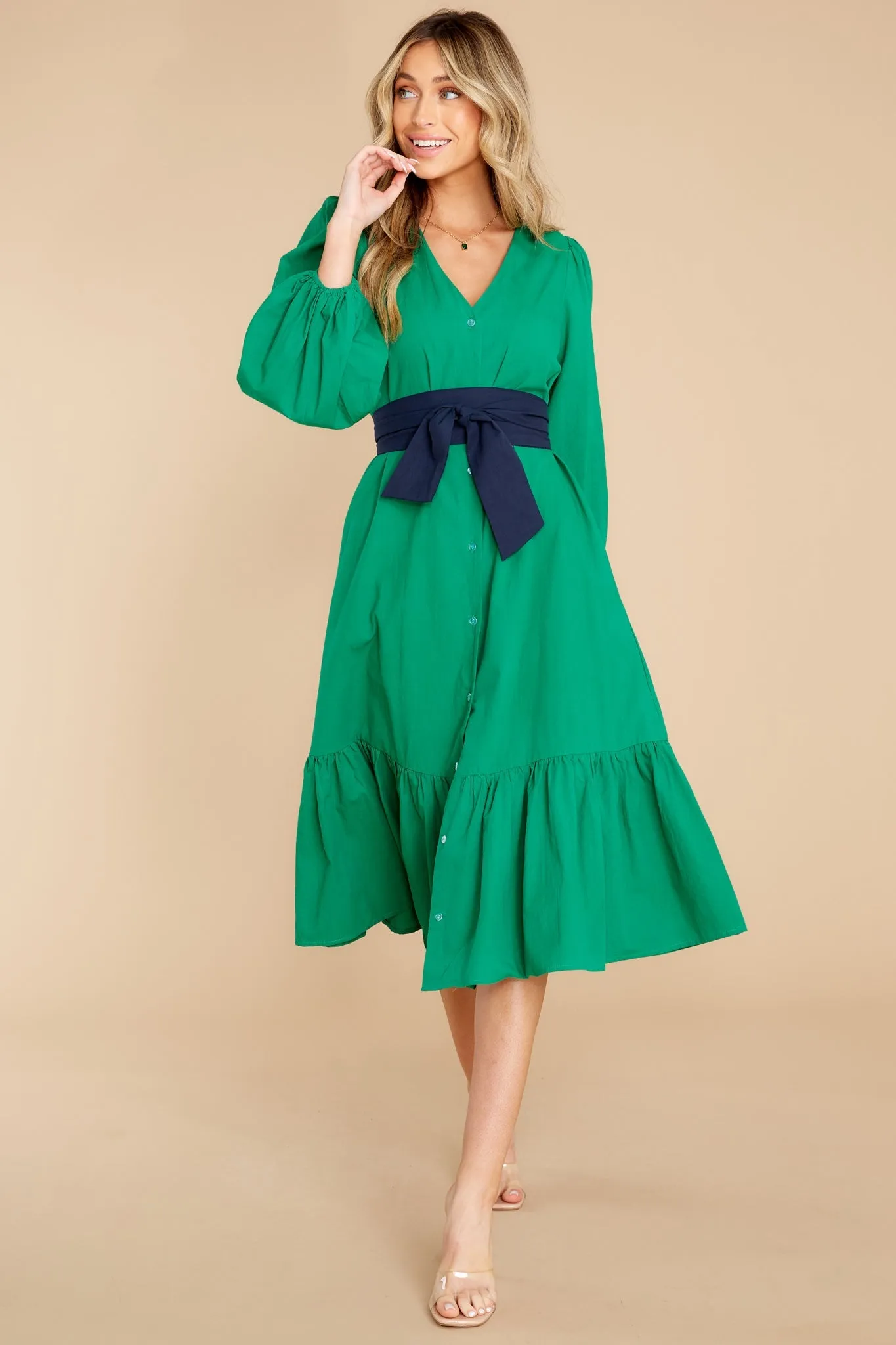 Friend Zone Emerald Midi Dress