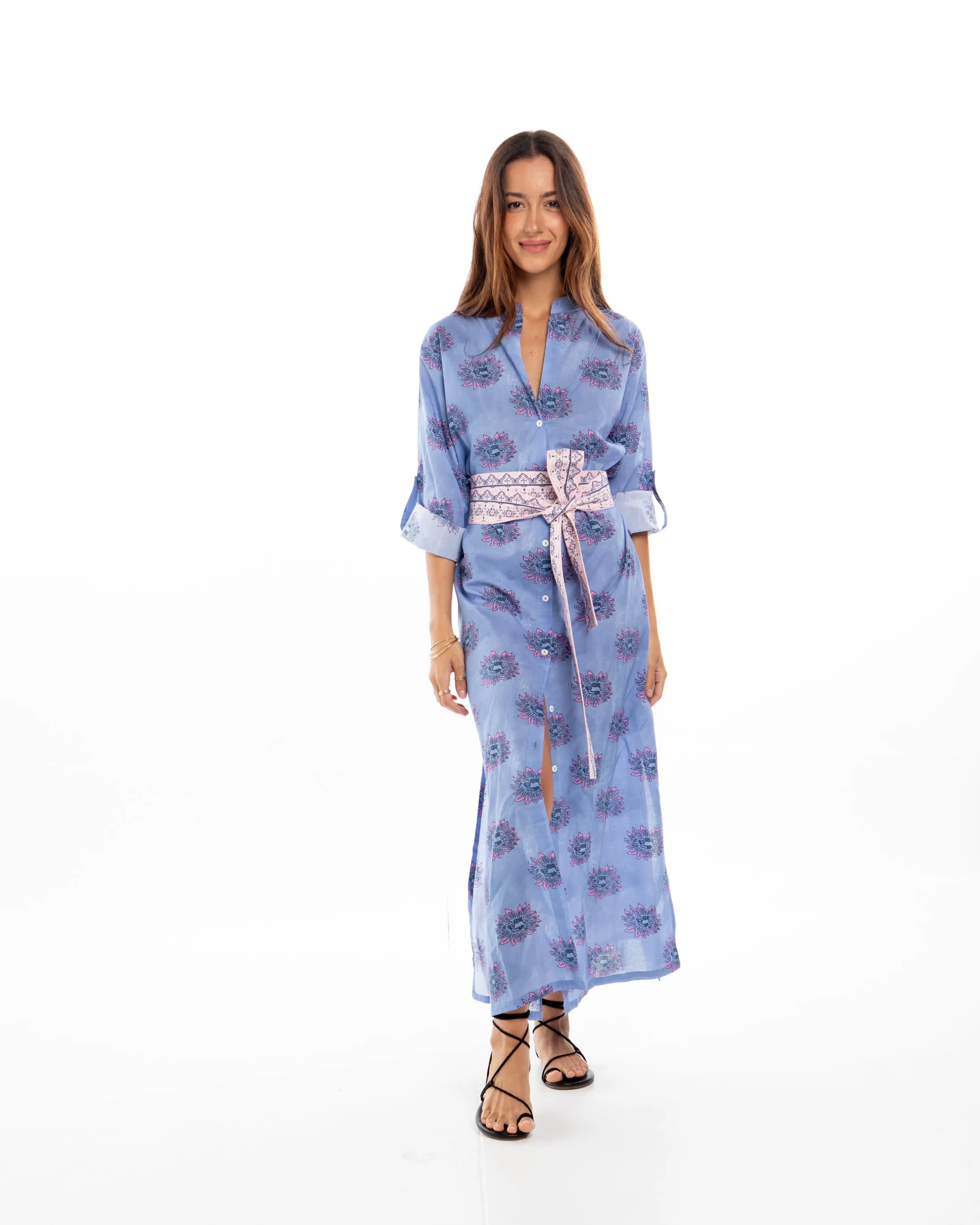 Gaby Shirt Dress. Periwinkle