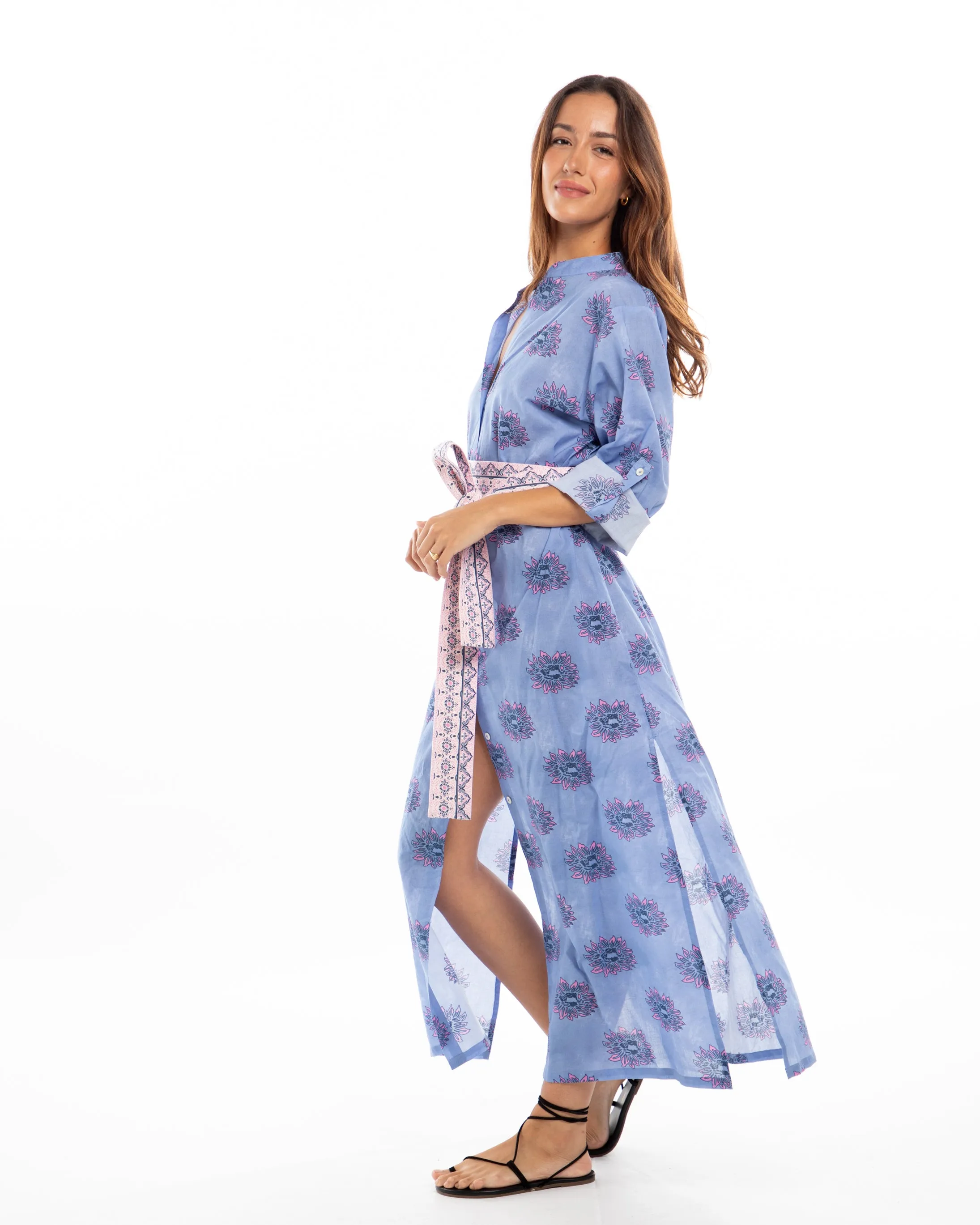 Gaby Shirt Dress. Periwinkle