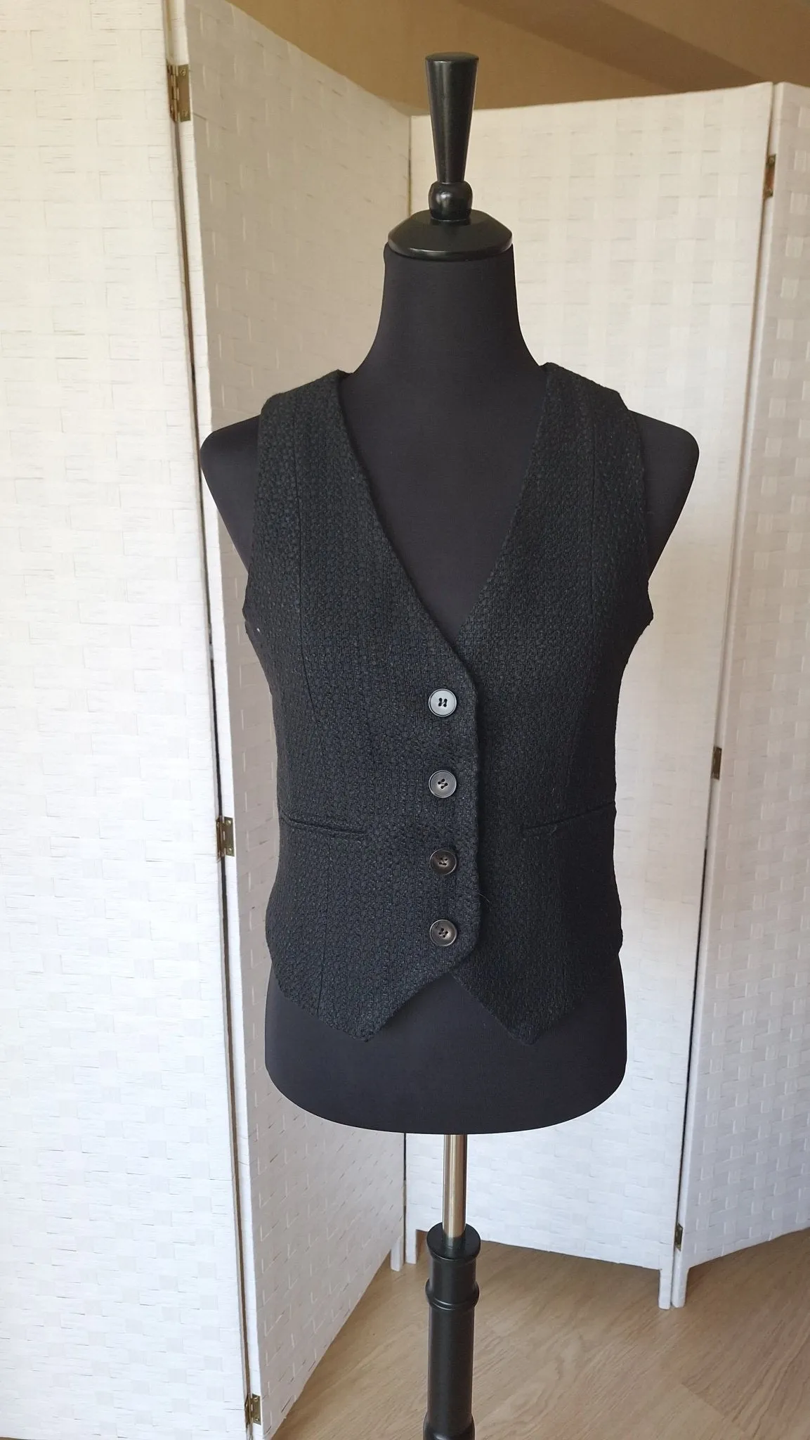 Gilet sans manche en tweed