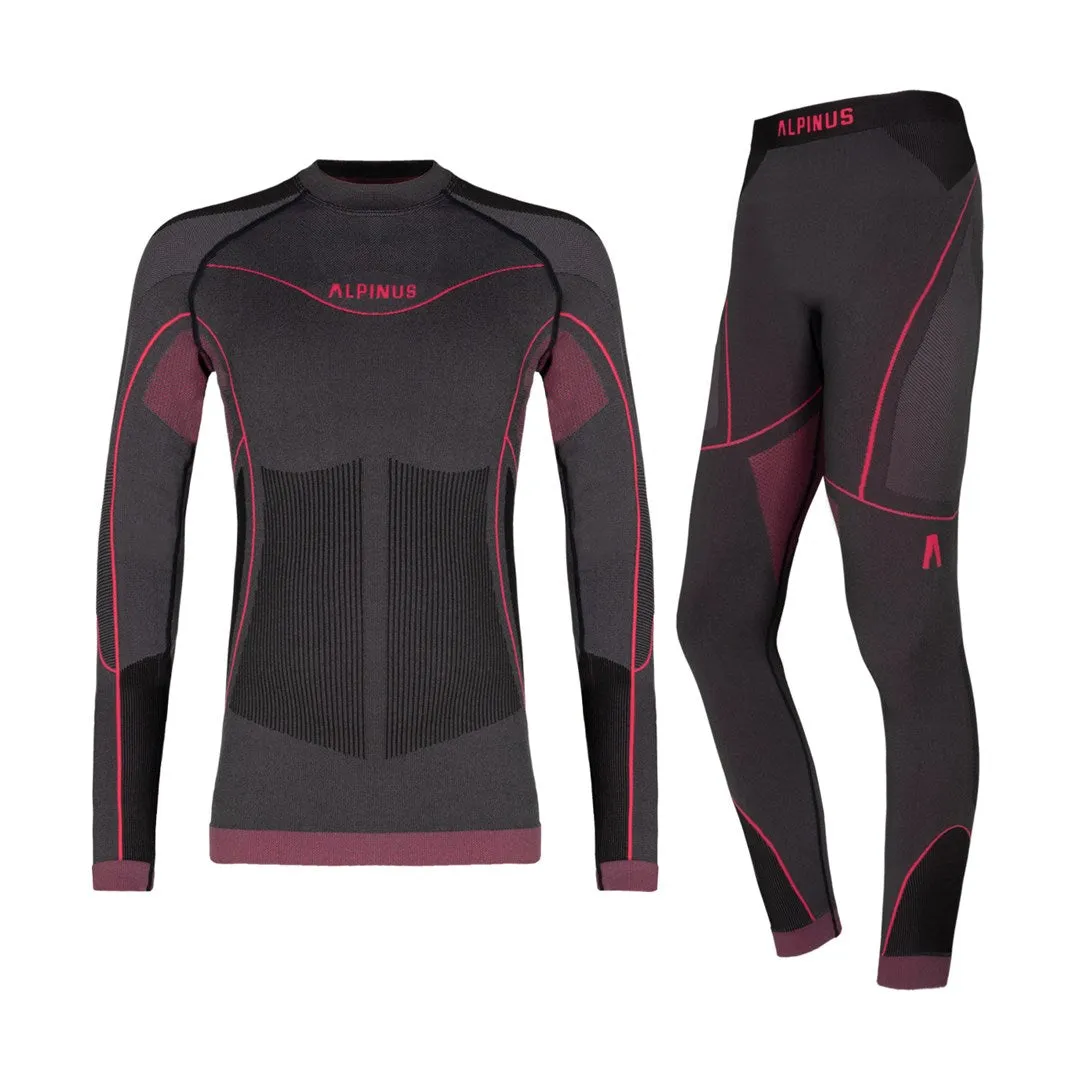 Girls' Thermoactive Underwear Alpinus Tactical Mora Set Graphite-Pink Si8937 - Si8939 136-152