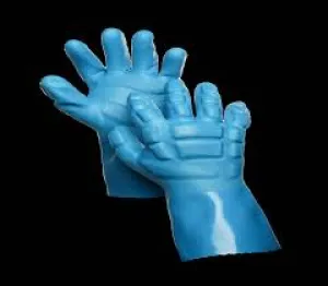 Glove Impact Blue Dukes PVC Gaunlet XXXL