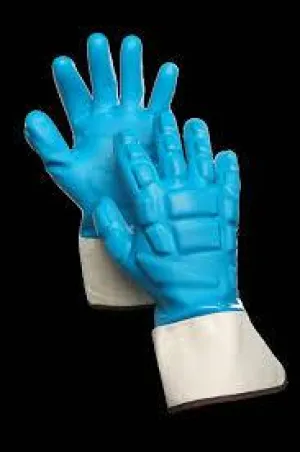 Glove Impact Blue Dukes PVC Safety Cuff Cut M