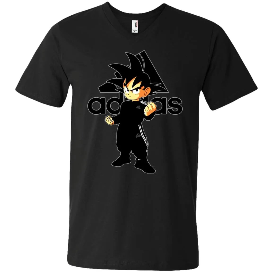 Goku Adidas Black T-shirt Men V-Neck T-Shirt