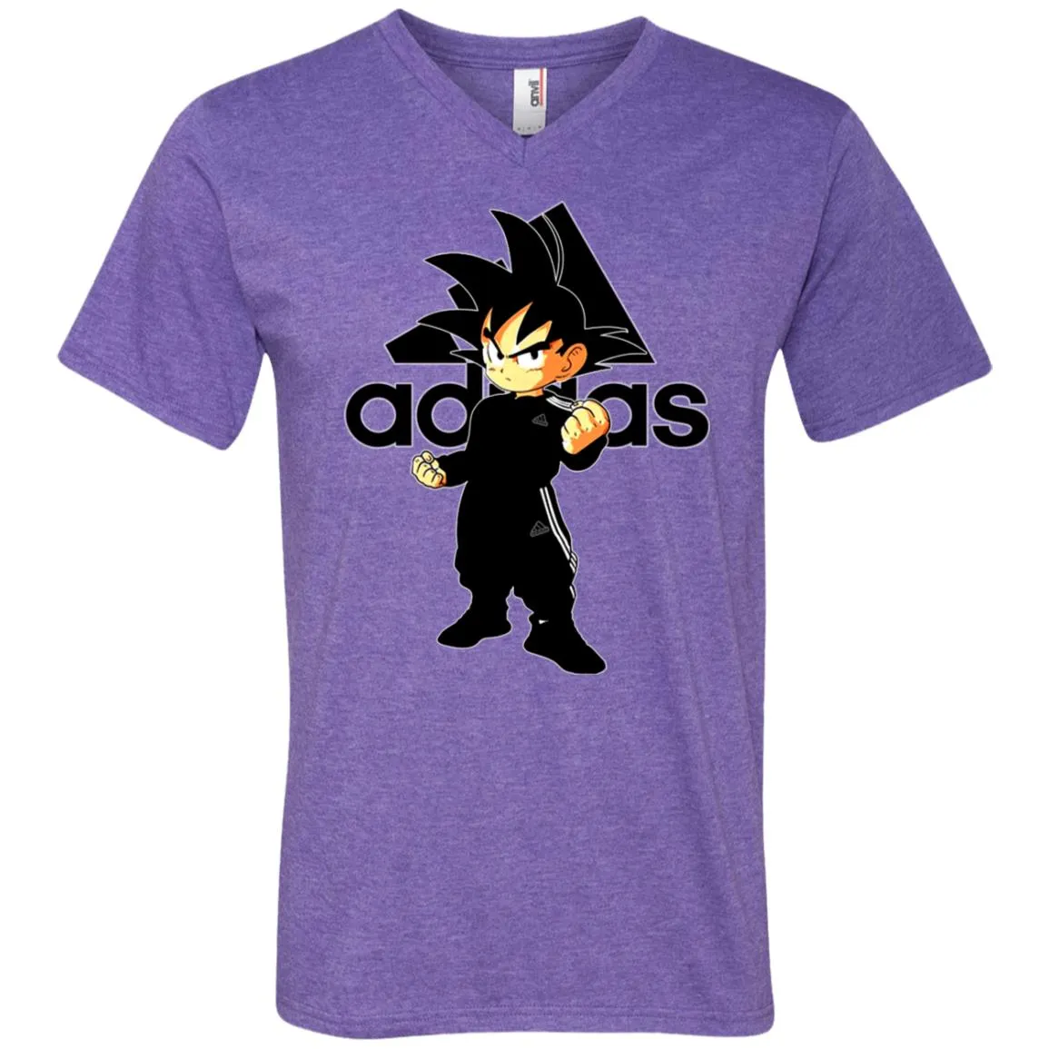 Goku Adidas Black T-shirt Men V-Neck T-Shirt