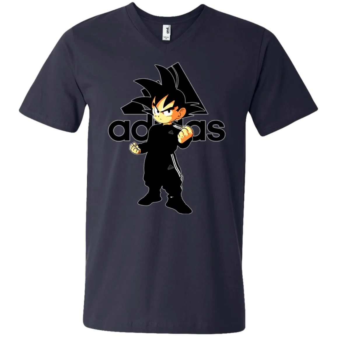 Goku Adidas Black T-shirt Men V-Neck T-Shirt