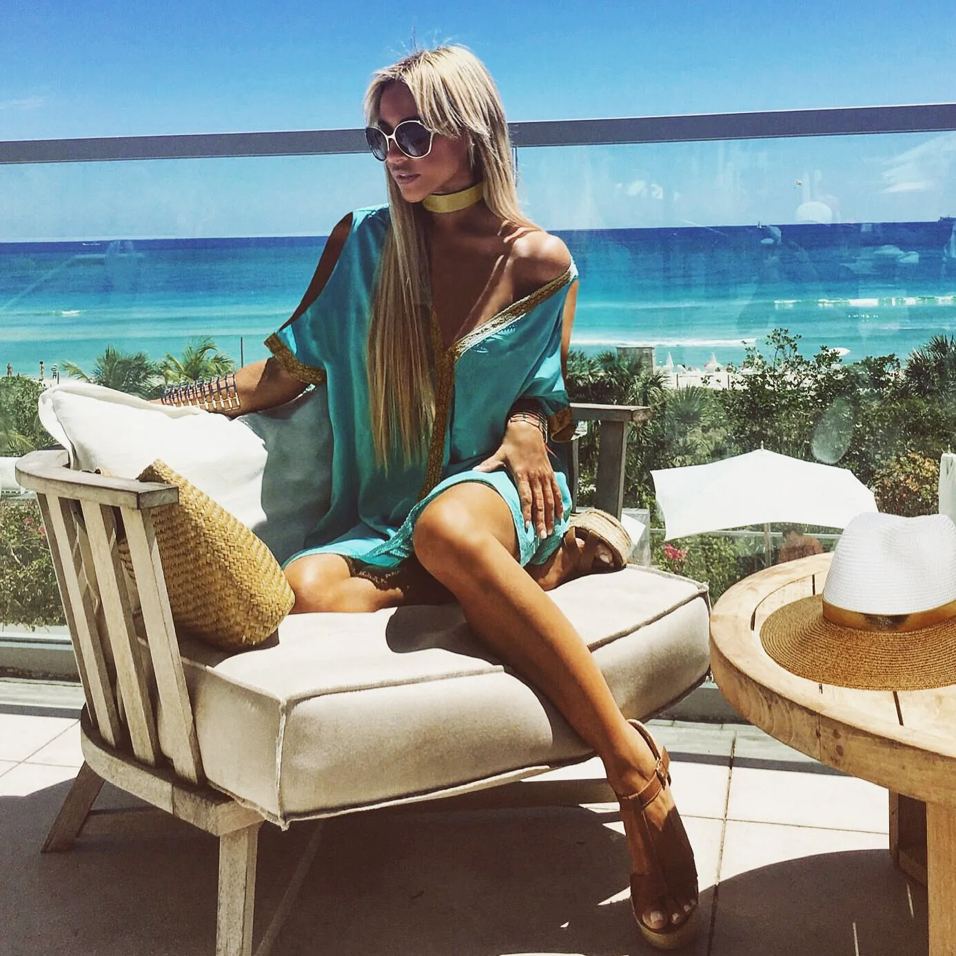 Golden Lace Seafoam Beach Cover-up - The Amalfi Coast