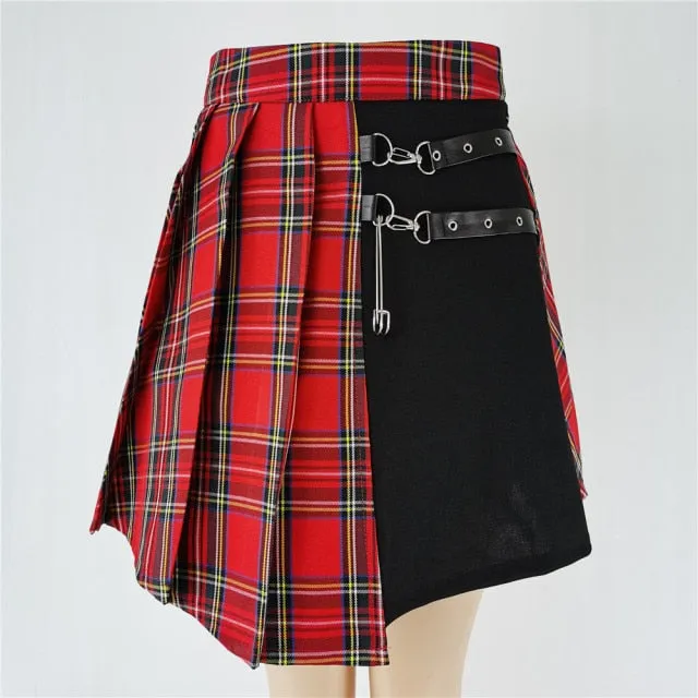 Gothic Meets Plaid Skirt