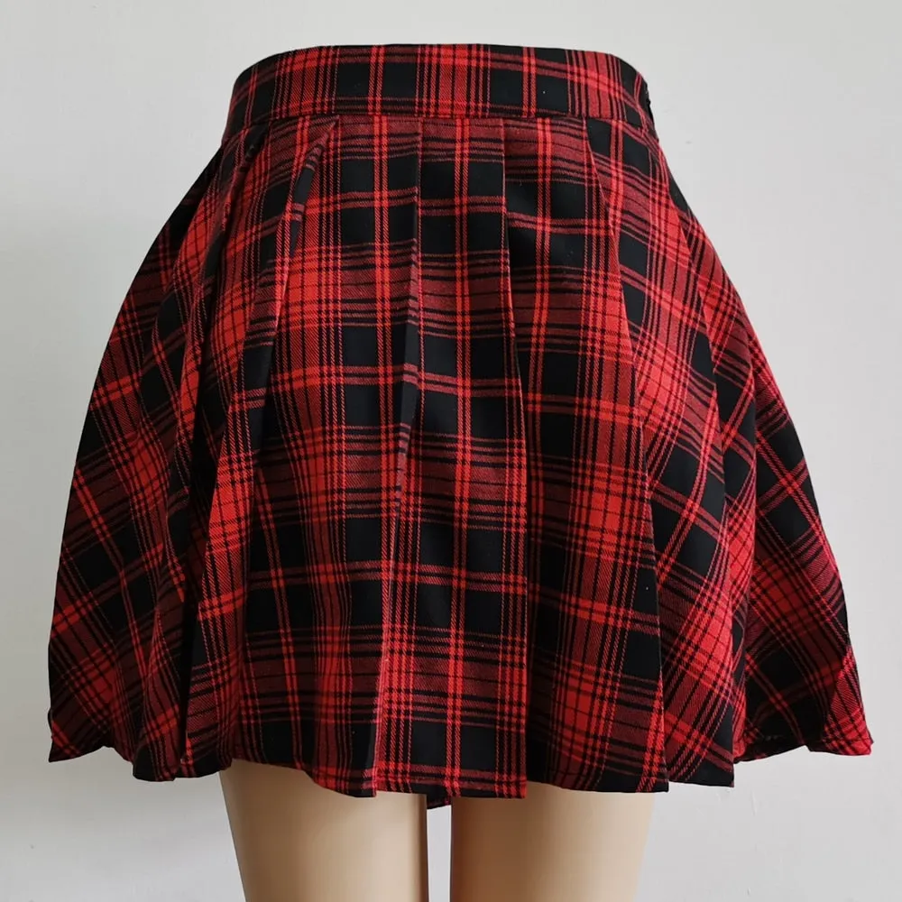 Gothic Meets Plaid Skirt