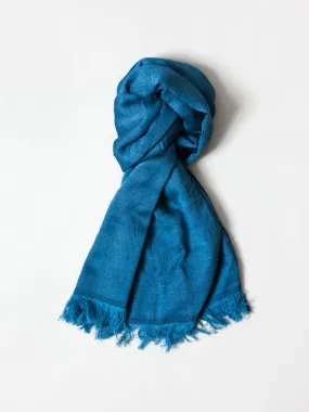 Haolu Cotton Wool Stole, Indigo