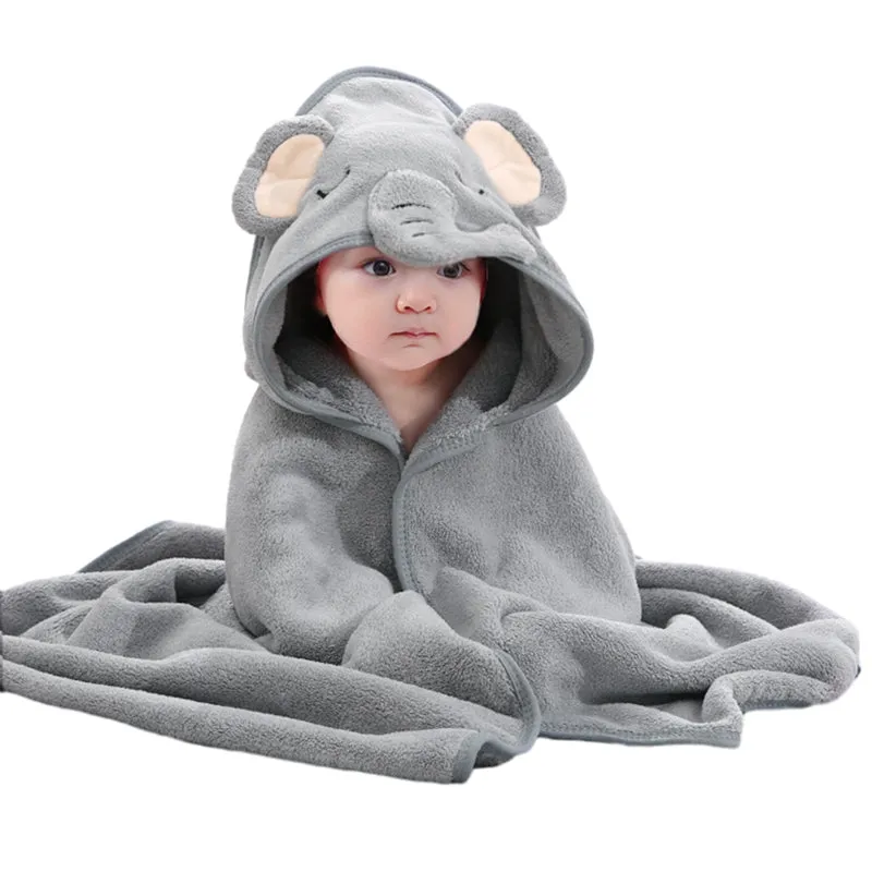 Hooded Baby Towel-Grey