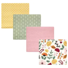 Hudson Baby Cotton Flannel Receiving Blankets, Fall Botanical