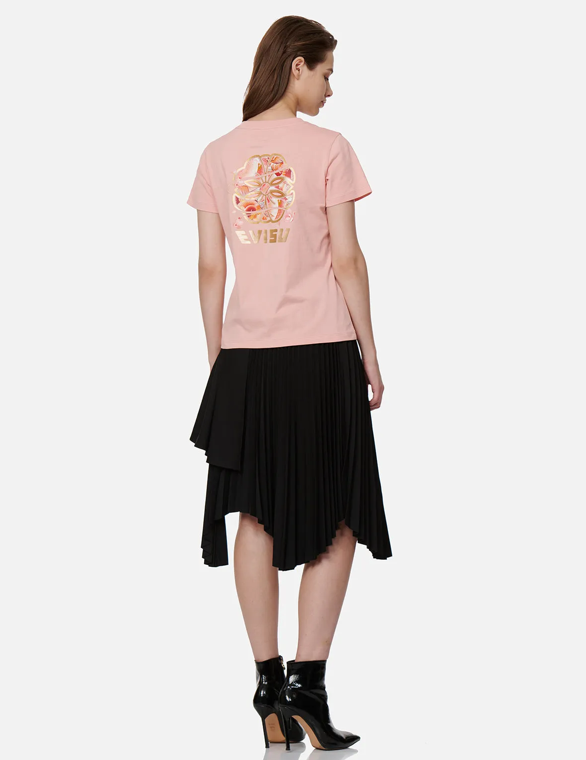 Japanese-pattern Seagull Pleated Asymmetric Skirt