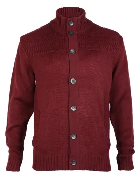 Kensington Eastside Tramore buttoned cardigan in Oxblood Marl